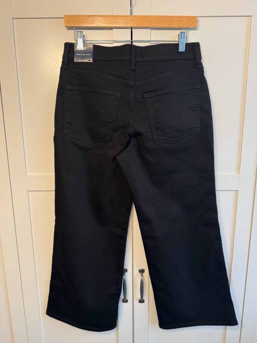 J.Crew Factory Wide-Leg Crop Jean in All-Day Stretch in Black Size 28P (Petite) - Picture 4 of 5